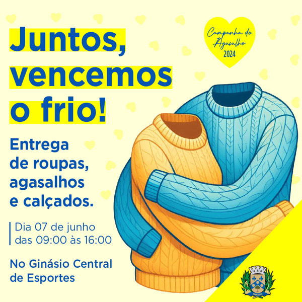 Campanha do Agasalho 2024: Fundo Social de Maracaí distribuirá roupas e agasalhos nesta sexta-feira
